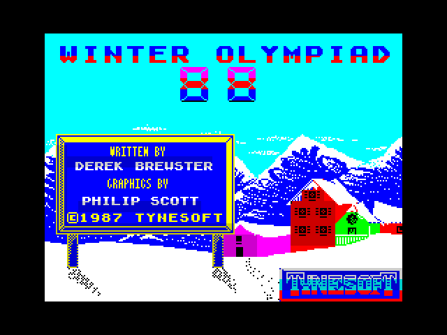 Winter Olympiad '88 [+3 Disk] title screen for ZX Spectrum